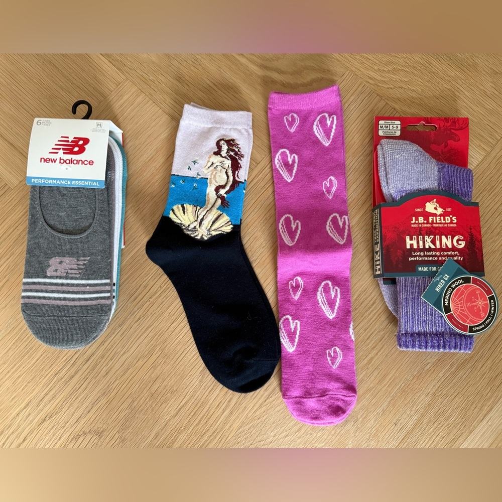 Socks: New Balance, J.B. Field’s Hiking & Misc Socks